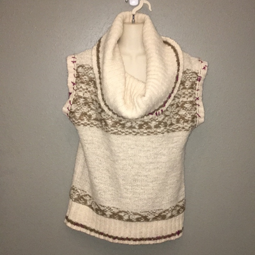Free People cap sleeve turtleneck sweater